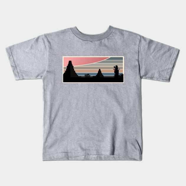 Dusk on Yavin IV Kids T-Shirt by EdwardLarson